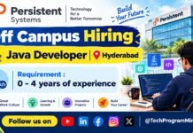 Persistent Systems Off Campus Hiring | Java Developer | Hyderabad Jobs | 0 to 4 years of experience Persistent Systems Off Campus Hiring | Java Developer