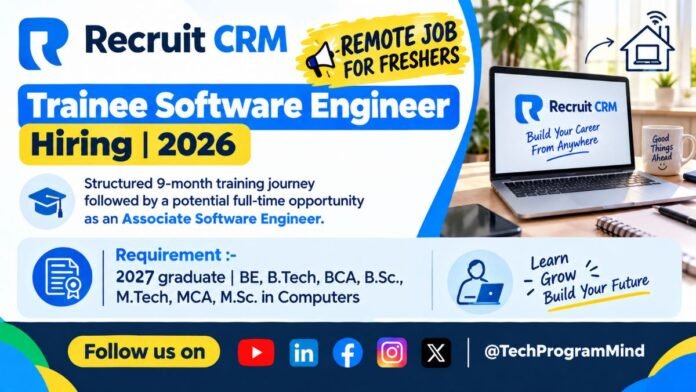 Remote Job for Freshers | Recruit CRM